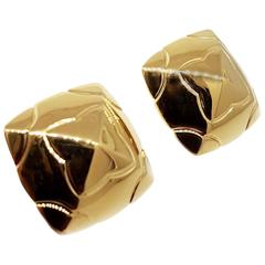 Bulgari Pyramid Gold Earrings