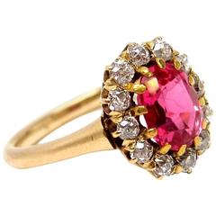 1.5 Carat Spinel and Diamond 18 Karat Yellow Gold Ring 7