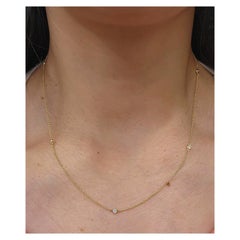 Tiffany & Co. 5 Diamond 18k Yellow Elsa Peretti Diamonds by the Yard Necklace