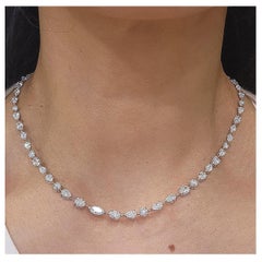 12.48 ct Fancy Shape Tennis Necklace