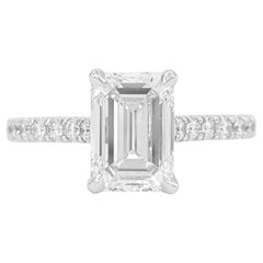 GIA-zertifizierter 1.50 Karat Smaragd-Diamantring