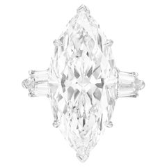 GIA-zertifizierter 3,01 Karat Diamant im Marquise-Schliff D Farbe VVS1 Reinheit in Platin
