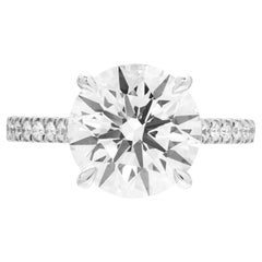 GIA Certified 5 Carat Round  Diamond Ring