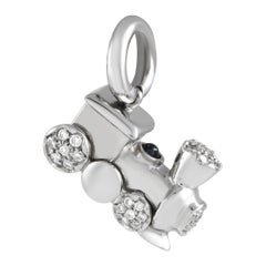 Aaron Basha 18K White Gold Diamond Choo-Choo Train Charm AB10-111124