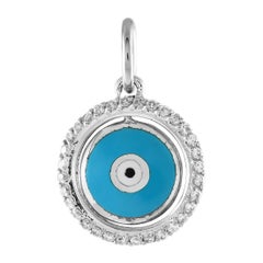 Aaron Basha 18 Karat Weißgold Evil Eye Charm AB27-111124