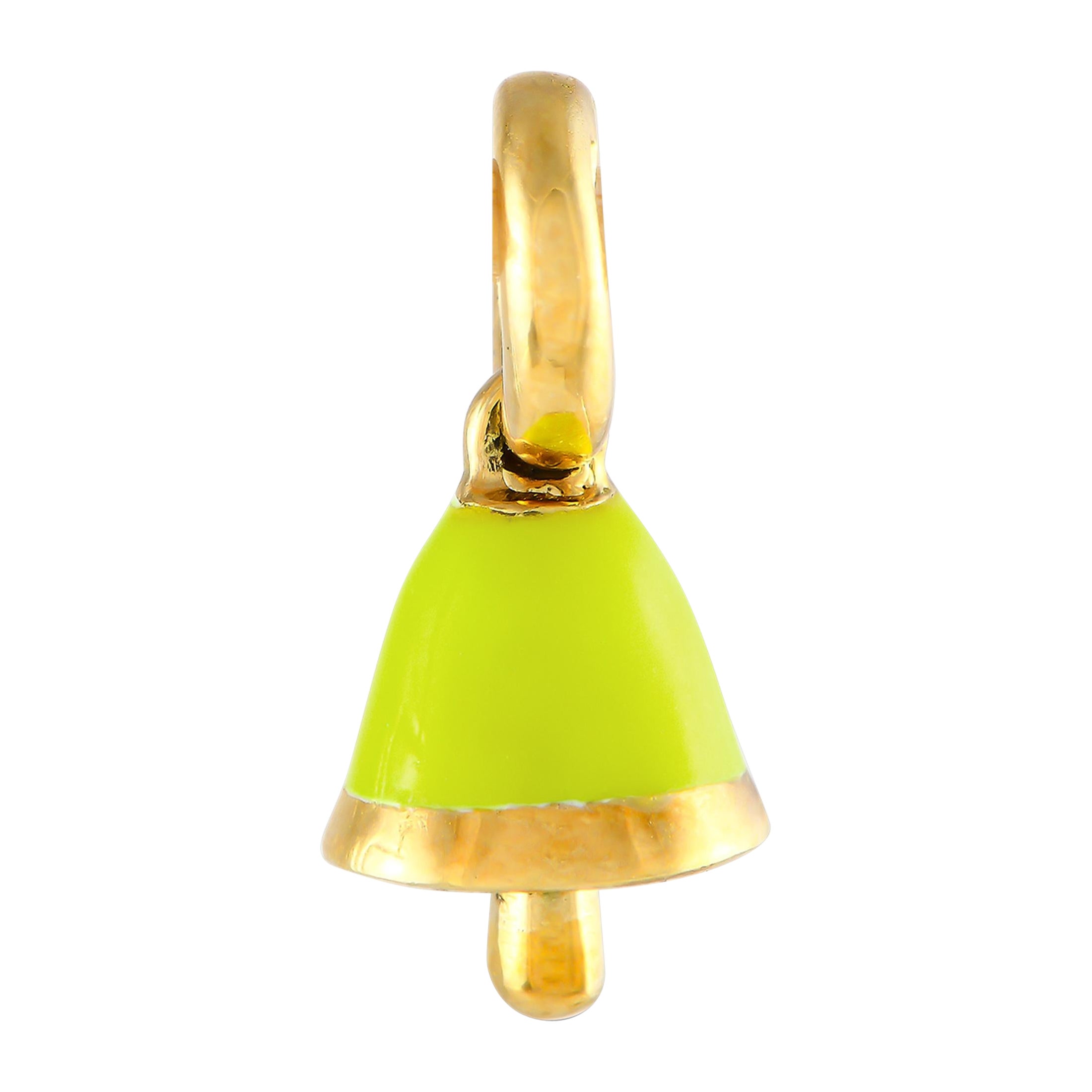 Aaron Basha 18K Yellow Gold Enamel Bell Charm AB38-111324
