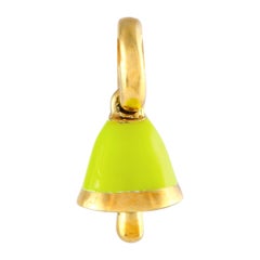 Aaron Basha 18K Yellow Gold Enamel Bell Charm AB38-111324
