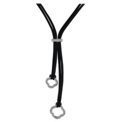 Aaron Basha 18K White Gold 0.60ct Diamond Silk Cord Necklace AB16-111124