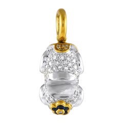 Aaron Basha, in oro giallo bianco, diamante e zaffiro, smalto, charme per auto AB03-111424
