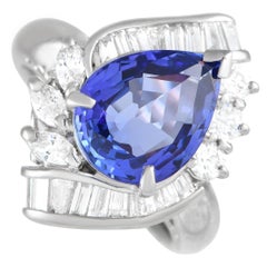 Platinum 1.35ct Diamond and Tanzanite Ring MF12-112924