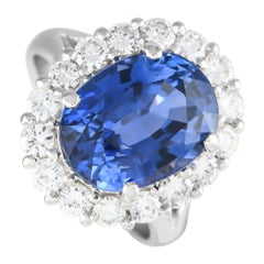 18K White Gold 1.45ct Diamond and Sapphire Ring MF06-120524