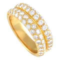 Van Cleef Arpels, bague d'éternité demi-éternité en or 18 carats avec diamants 1,29 carat VC04-112724