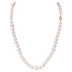 Collar de Perlas Akoya Oro 14k Certificado