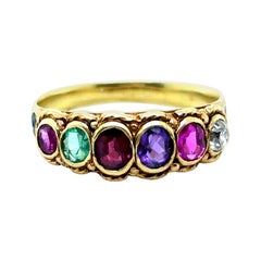 Georgian Regard Ring aus 18 Karat Gelbgold