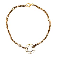 Pulsera Cartier Love Oro Amarillo 18 Kilates Dos Diamantes