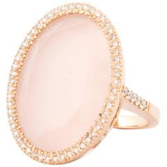 Rose Gold Pink Quartz Ring 1