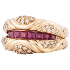 Diamond Gold Ring with Hideable Rubies 10