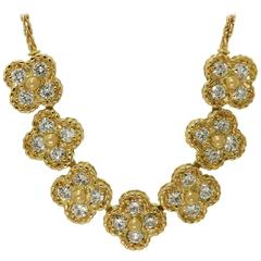 Van Cleef & Arpels Arno Alhambra Diamond Yellow Gold Necklace 7