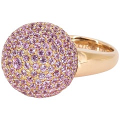 De Grisogono Pink Sapphire and Rose Gold Dome Ring