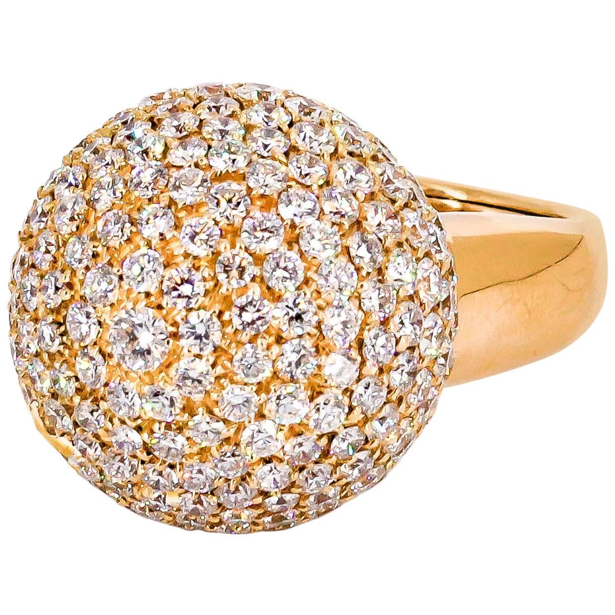 De Grisogono Diamond and Rose Gold Dome Ring