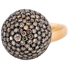 De Grisogono Colored Diamond and Rose Gold Dome Ring 1