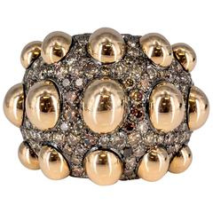 De Grisogono Chocolate Diamond Rose Gold Fashion Ring