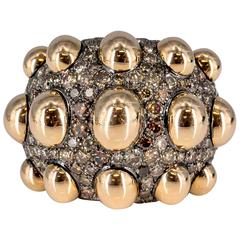 De Grisogono Chocolate Diamond Rose Gold Fashion Ring 3