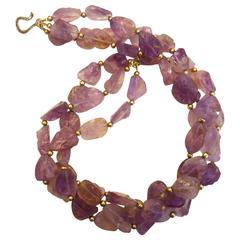 Michael Kneebone Three Strand Ametrine Torsade Necklace