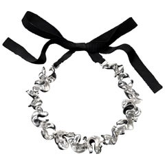 Nathalie Jean Contemporary Sterling Silber Seidenhalsband Halskette