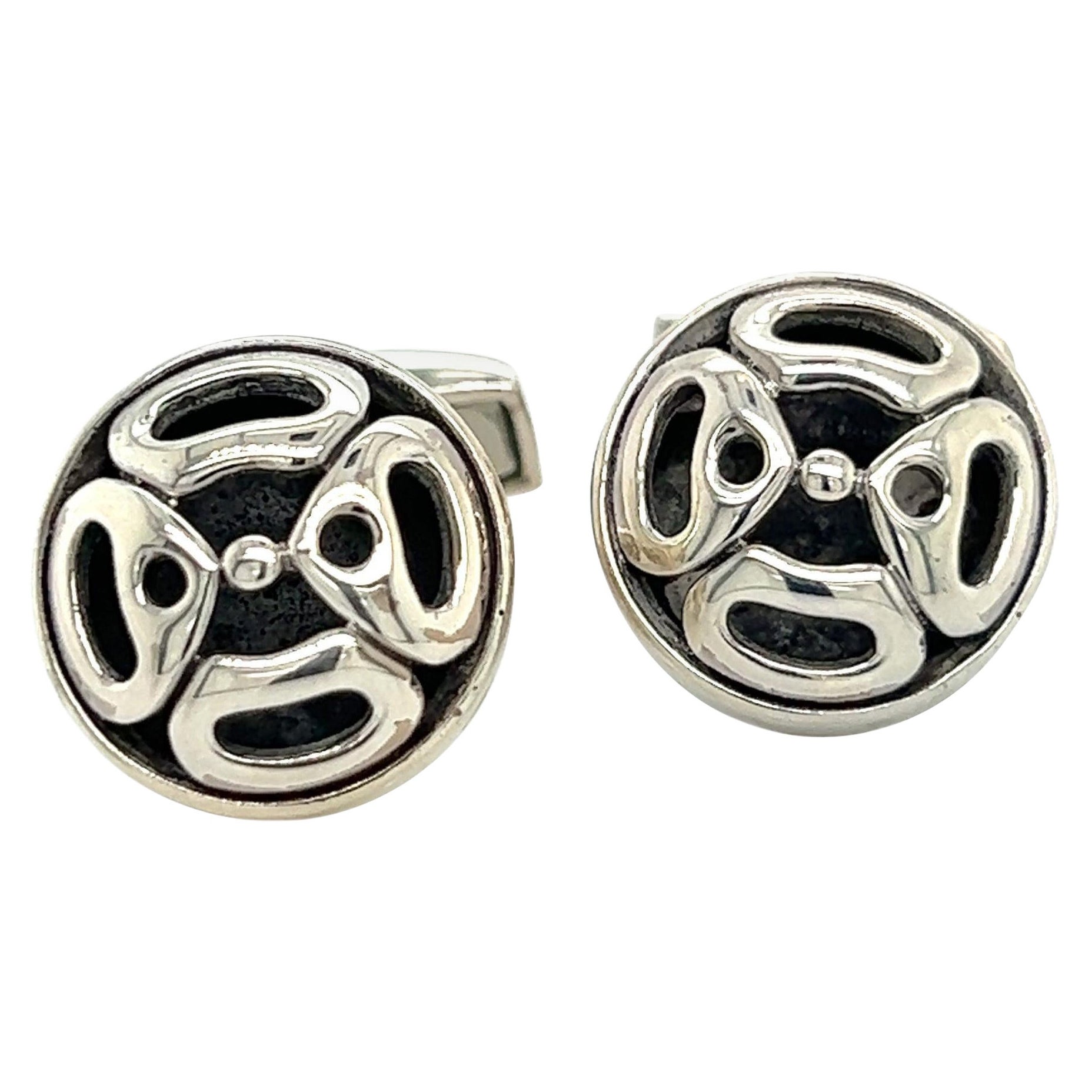 John Hardy Estate Mens Cufflinks Silver For Sale