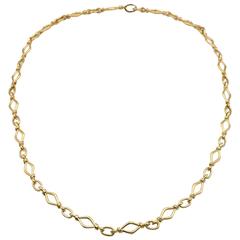 David Webb Gold Link Necklace 11