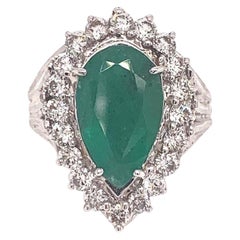 Diamant-Smaragdring 7,50 TCW 18 Karat GIA zertifiziert