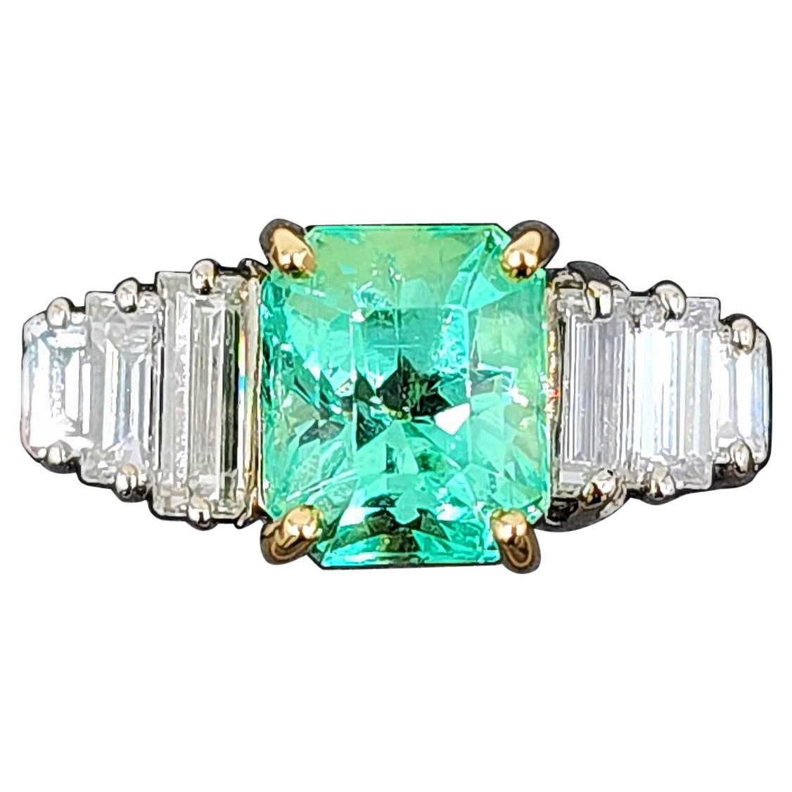 2.25 ct GIA Certified Colombian Emerald & Diamond Ring