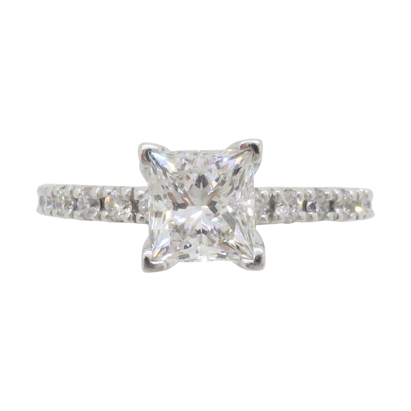 GIA Certified 1.17CTW Princess Cut Diamond Ring