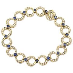 Blue Sapphire and Diamond Bracelet 5