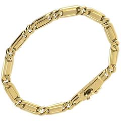 Gold Link Bracelet in 18 Karat Yellow Gold