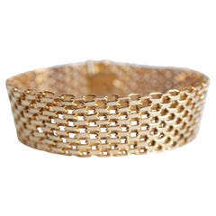 Großes Vintage-Armband 1960er Jahre aus 18 Karat Gelbgold