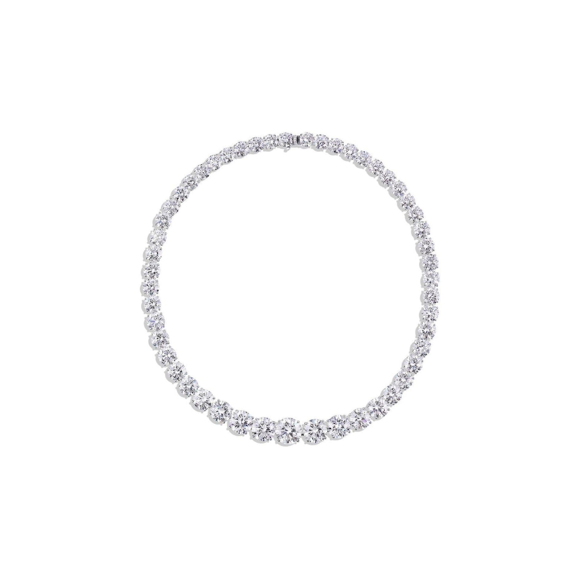 100-Carat Diamond Tennis Necklace  D-E-F Color  VVS-VS Clarity