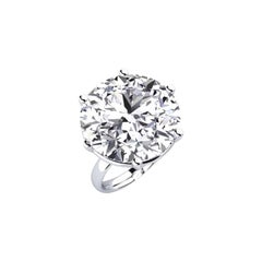 18,84 Karat runder Diamantring mit Brillantschliff  Typ IIA  F Farbe, Reinheit VVS1 Reinheit