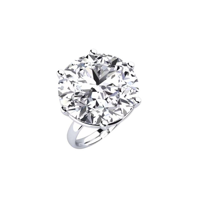 Anillo de diamantes de color D sin defectos internos  Tipo IIA  El pináculo de la pureza