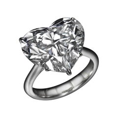 11.03-Carat Heart-Shaped Diamond Ring  E Color  VS2 Clarity