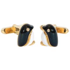 Bulgari Penguin Enamel Cufflinks 6