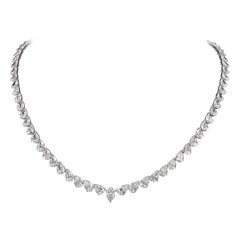 Emilio Jewelry GIA Certified 37.00 Carat Pear Shape Diamond Necklace