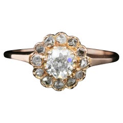 Antique Edwardian Diamond Cluster Ring Circa 1910