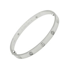 Bracciale Cartier Love, 4 diamanti (oro bianco)
