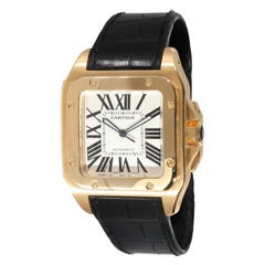 Used Cartier Santos 100 W20071Y1 Men's Watch in 18kt Yellow Gold