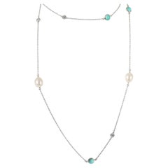 Tiffany & Co. Elsa Peretti Color by the Yard Sprinkle Necklace in Silver 0.2 CTW