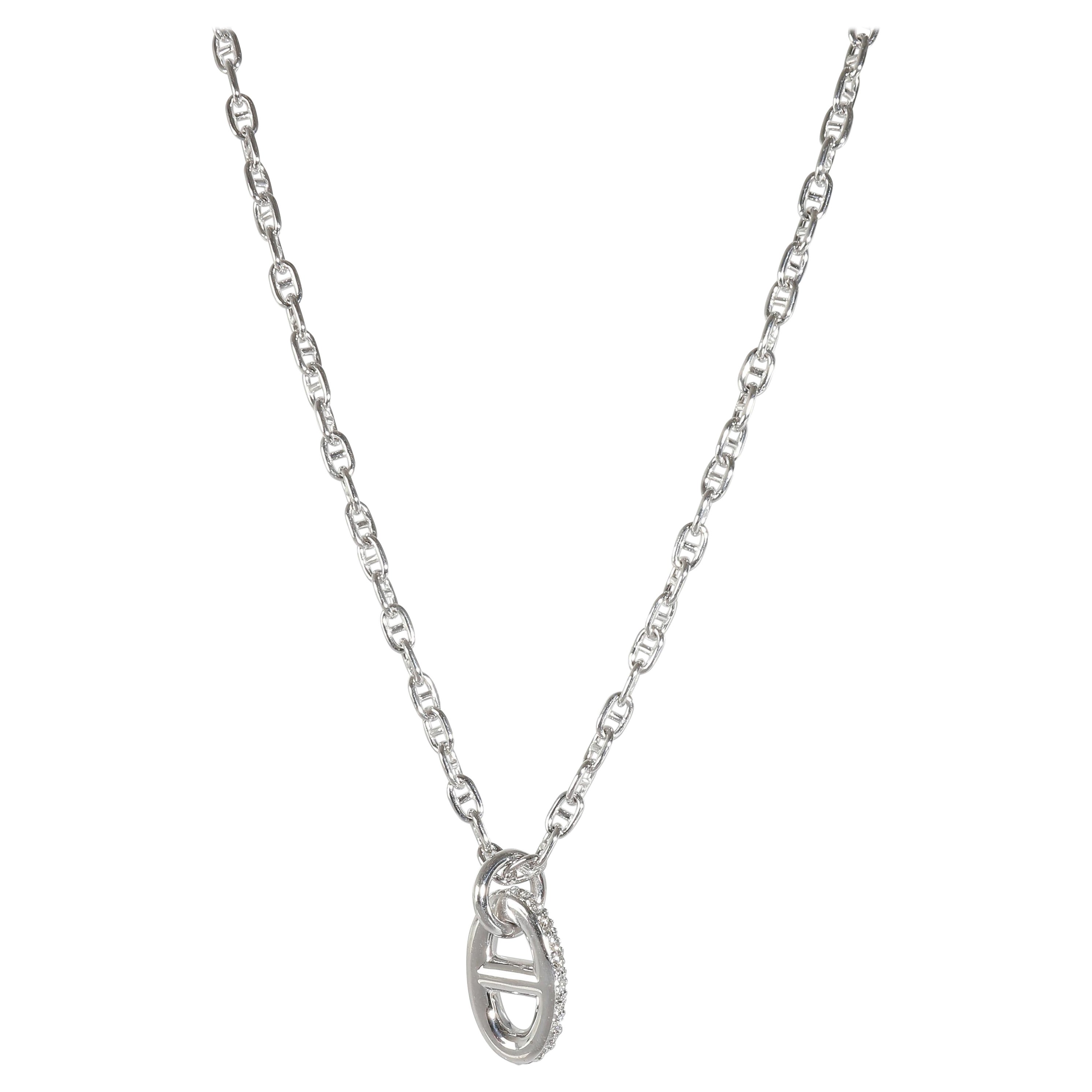 Hermès Farandole Pendant in 18K White Gold 0.45 CTW For Sale