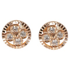 Louis Vuitton Sun Blossom Diamond Earring in 18k Rose Gold 0.40 CTW