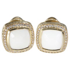 David Yurman Albion Agate Earrings in 18k Yellow Gold 0.4 CTW